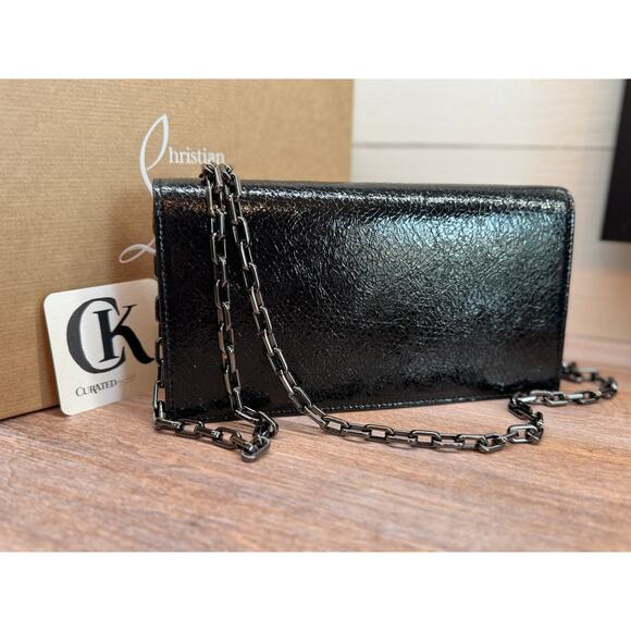 Christian Louboutin Loubi 54 Crinkled Patent Leather Bag NWT - Picture 5 of 6